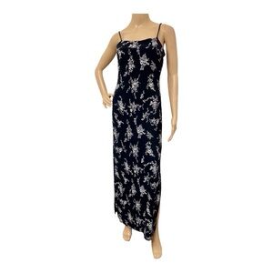 P&S Women’s  Black Floral  Stretch Summer Dress, M
